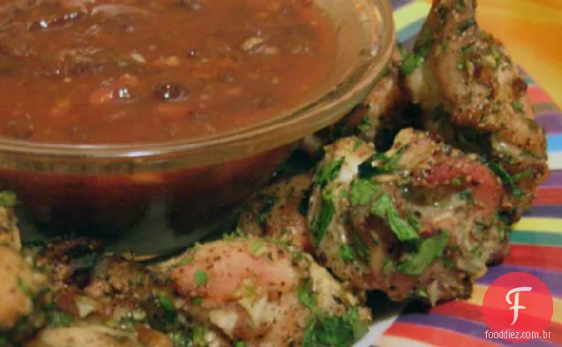 Picadas De Frango Com Alho Mexicano