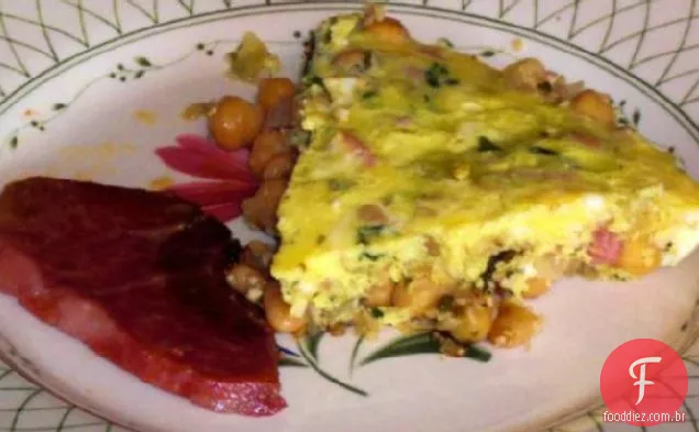 Omelete de feijão e alho português