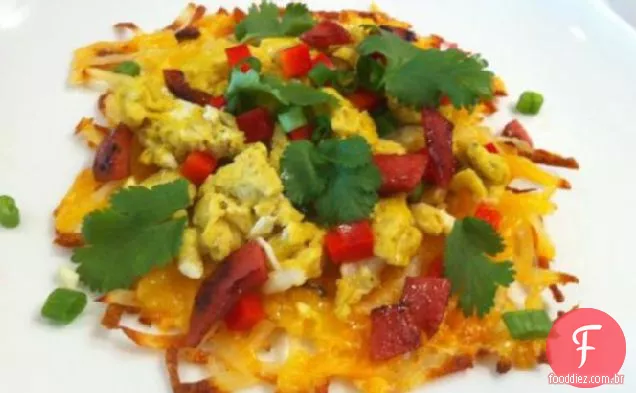 Mexi-Batata Café Da Manhã Tostada Com Bacon