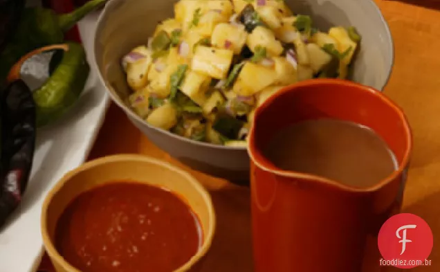 Abacaxi e Salsa Poblano assada