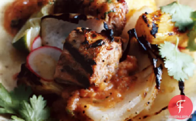 Carne de porco Kebabs al Pastor