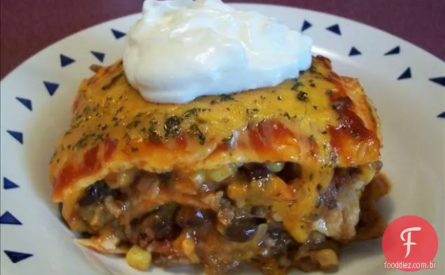 Caçarola De Burrito Em Camadas Musculosas
