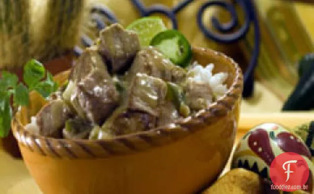 Guisado De Porco Com Pimenta Verde