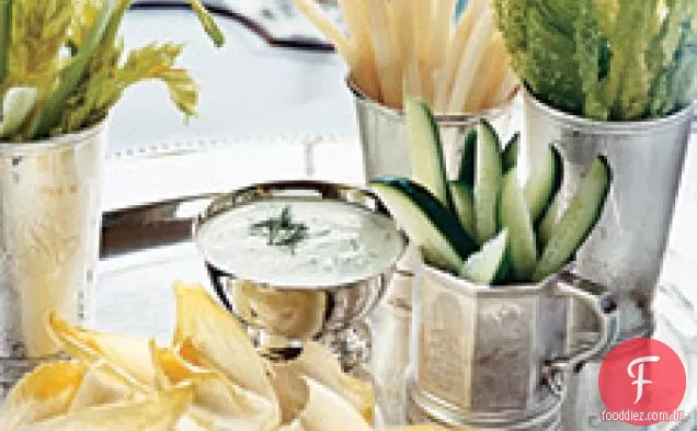 Crudites Brancos Com Molho De Leitelho