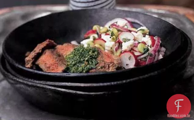 Churrasco com Molho Chimichurri