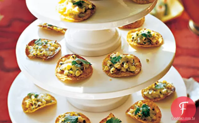 Tortilla Chips com milho grelhado e Cheddar