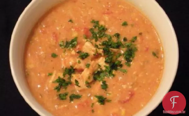 Salsa Estilo Verde Chile Frango Bisque