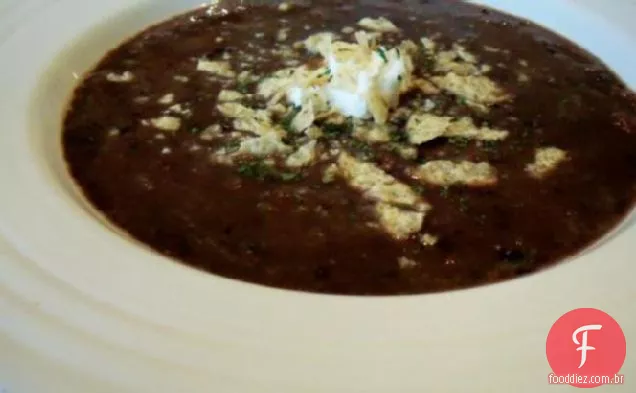 Sopa De Feijão Preto Saudável Incrível