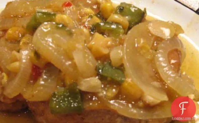 Costeletas De Porco Poblano Cremosas