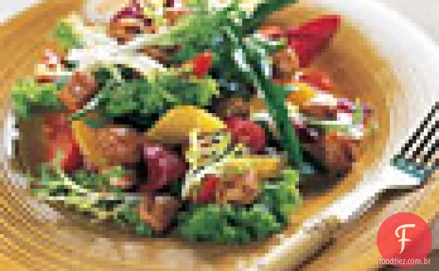 Salada de inverno com vieiras salteadas