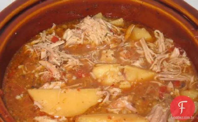 Guajillo carne de porco temperada e batatas (Puerco y Papas Al Guajillo)