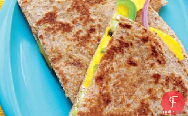 Queijo de cabra e manga Quesadillas