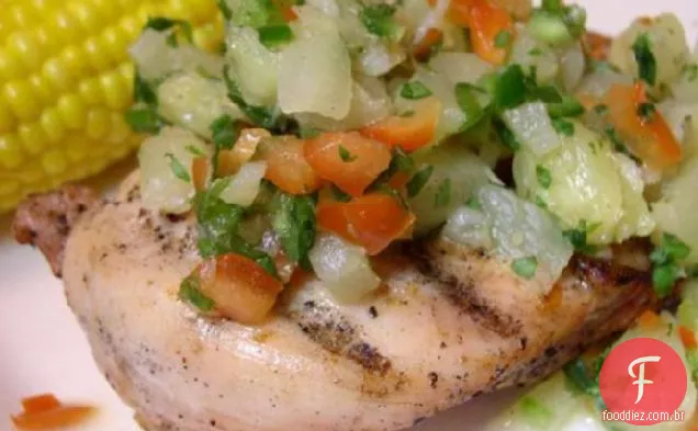 Frango Grelhado Com Sabor De Abacaxi (Baixo Teor De Gordura)
