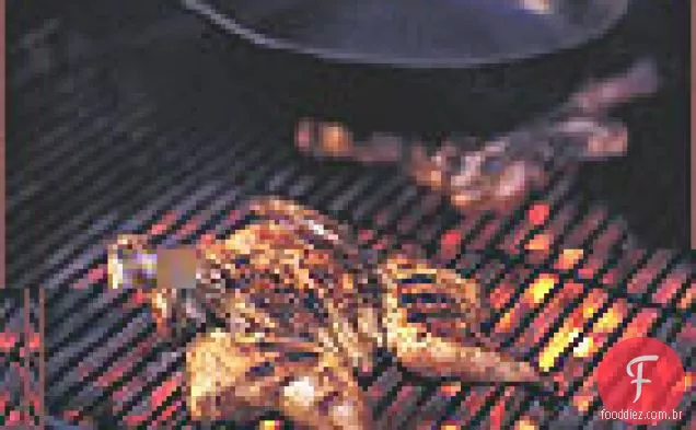 Galinhas Cornish grelhadas com Bacon e mostarda