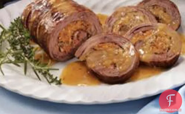 Bife De Flanco Recheado Com Queijo