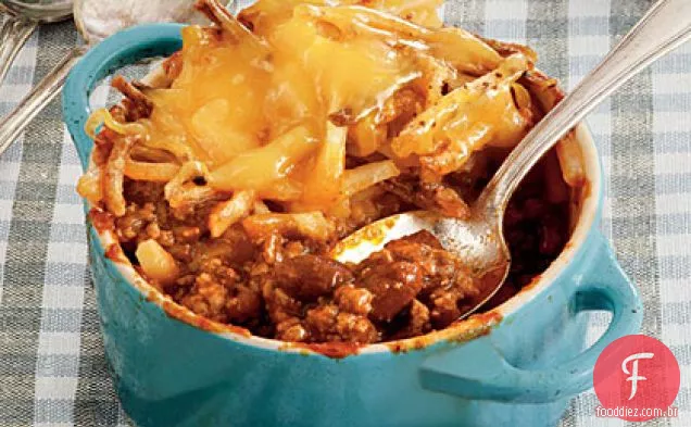 Cheesy Chili Hash Brown Bake