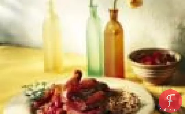 Galinhas Cornish Assadas Com Chutney De Ruibarbo