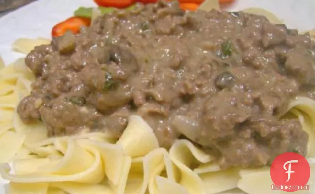 Stroganoff De Carne Fácil-Versão De Carne Moída