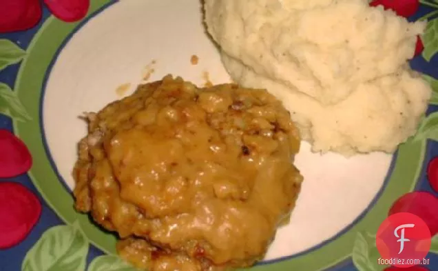 Bife e molho de hambúrguer