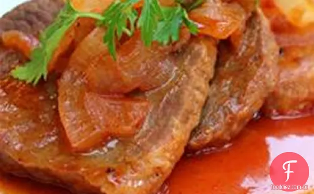 Olho de bife redondo e Ketchup