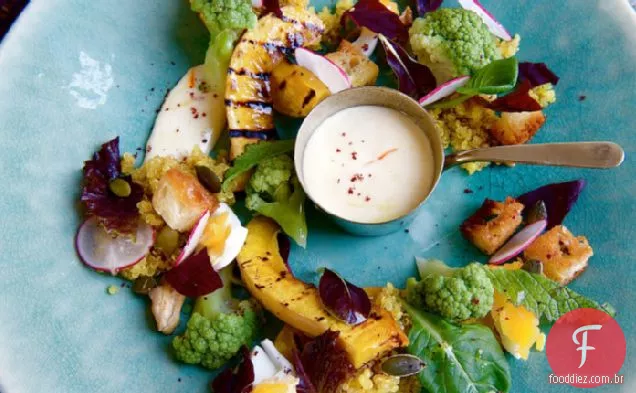 Festival da colheita em um prato-Salada de abóbora e ovo de galinha