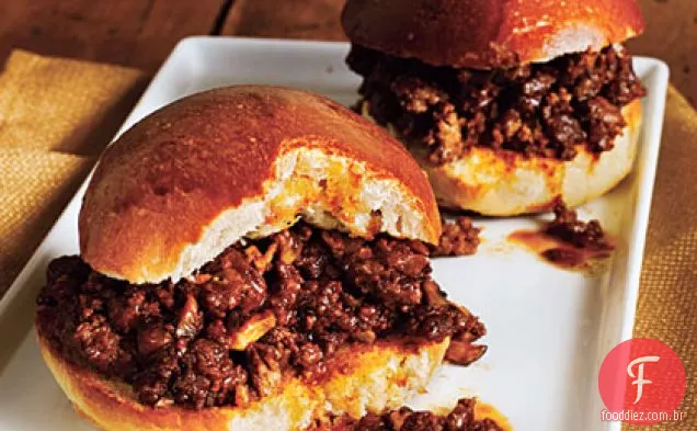 Carne e cogumelo desleixado Joes