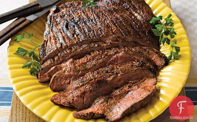 Bife De Flanco Grelhado Com Especiarias