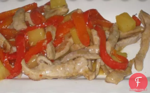 Um Prato De Porco Chop Jantar
