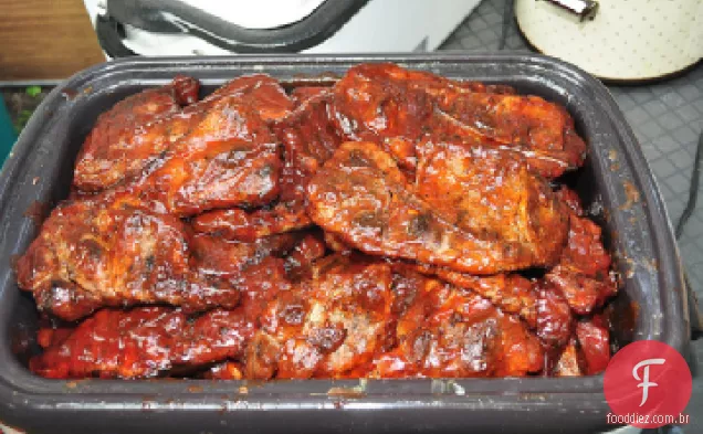 Churrasco carne de porco bife Crock Pot