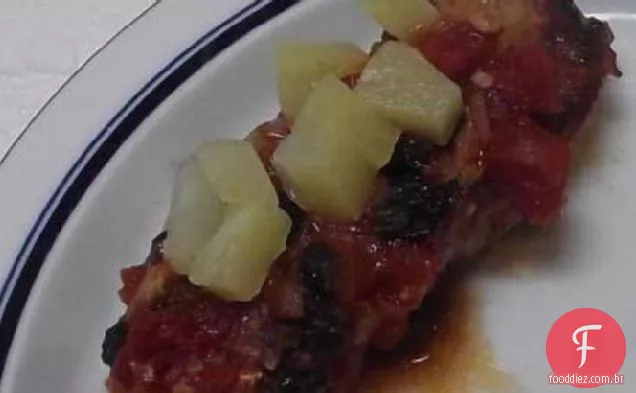 Carne De Porco Caribenha Com Abacaxi