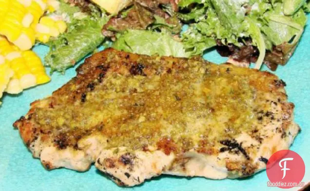 Pesto Coberto Costeletas De Porco