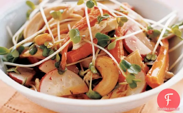Salada de galinha da Cornualha com vinagrete Scotch Bonnet
