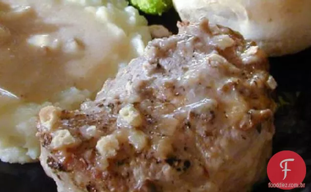 Costeletas De Porco Assadas Com Parmesão