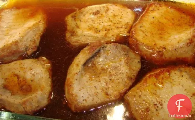 Costeletas De Porco De Bordo Picante