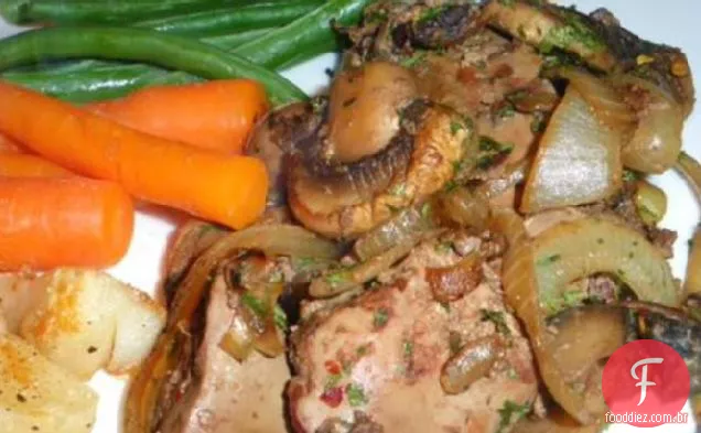 Fígados De Frango Com Cogumelos