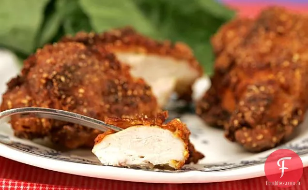 Frango Frito polvilhado com farinha de milho