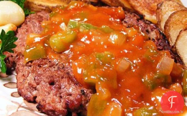 Hambúrgueres Jazzy Grill Com Molho De Cerveja