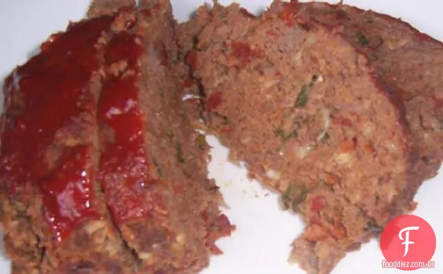 Bolo de carne italiano com manjericão fresco e Provolone