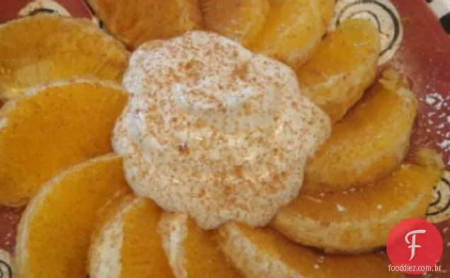 Laranjas na água Da Flor alaranjada