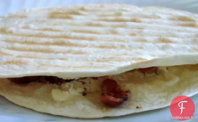 Bacon e queijo creme Quesadillas