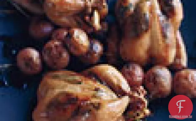 Poussins Grelhados Com Manteiga De Erva De Limão