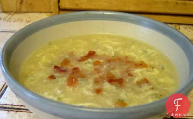 Sopa de café da manhã aka Bacon e sopa de ovo