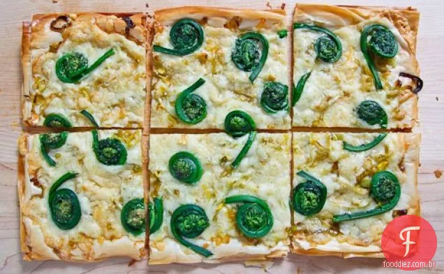 Fiddlehead e Gruyere Tart