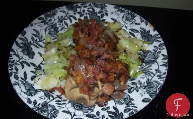 Jagerschnitzel Com Molho De Cogumelo Bacon