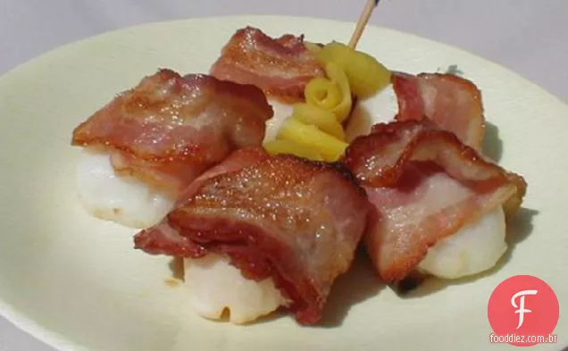 Vieiras de limão, manteiga e Bacon