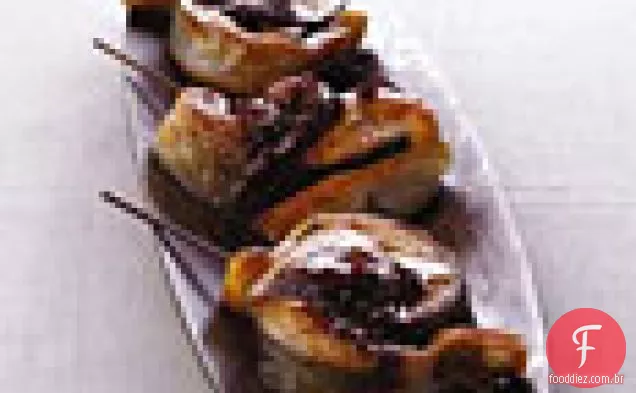 Bifes de salmão com manteiga de Vinho Tinto