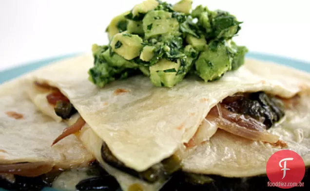 Quesadillas Com Creme Poblano