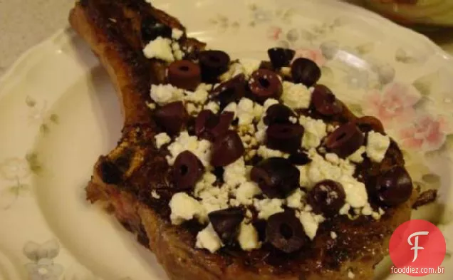 Grecian Skillet Rib Eyes