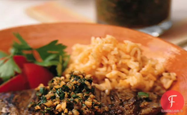 Bife com Molho Chimichurri