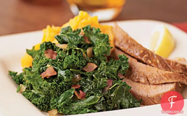 Couve rápida com Bacon e cebola